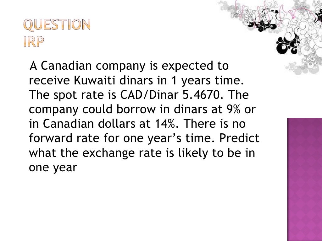 Interest rate parity 1