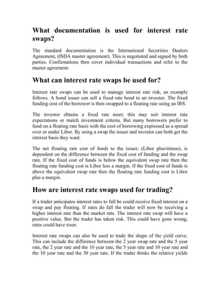 Interest rate swaps