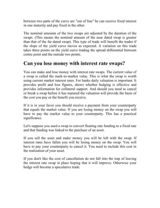 Interest rate swaps
