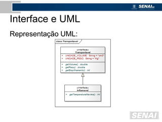 Interface e UML
Representação UML:
 