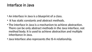 interface in java explained in detailed form | PPTX