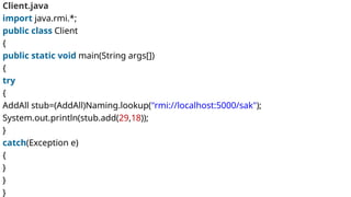 Stub In Java interface in java explained in detailed form | PPTX