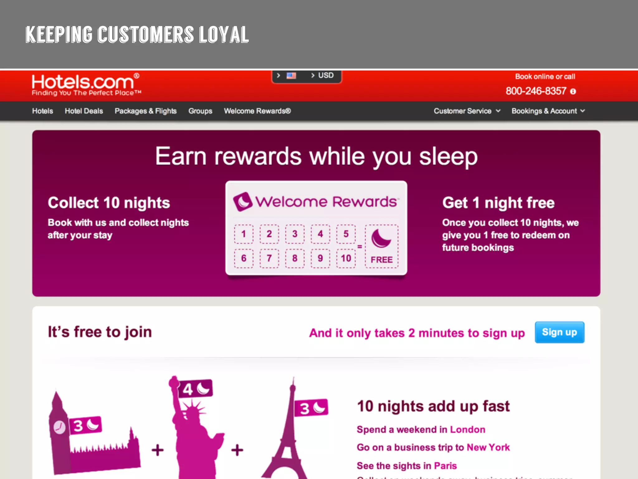 keeping customers loyal
 