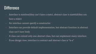 Interface and abstract classes | PPT