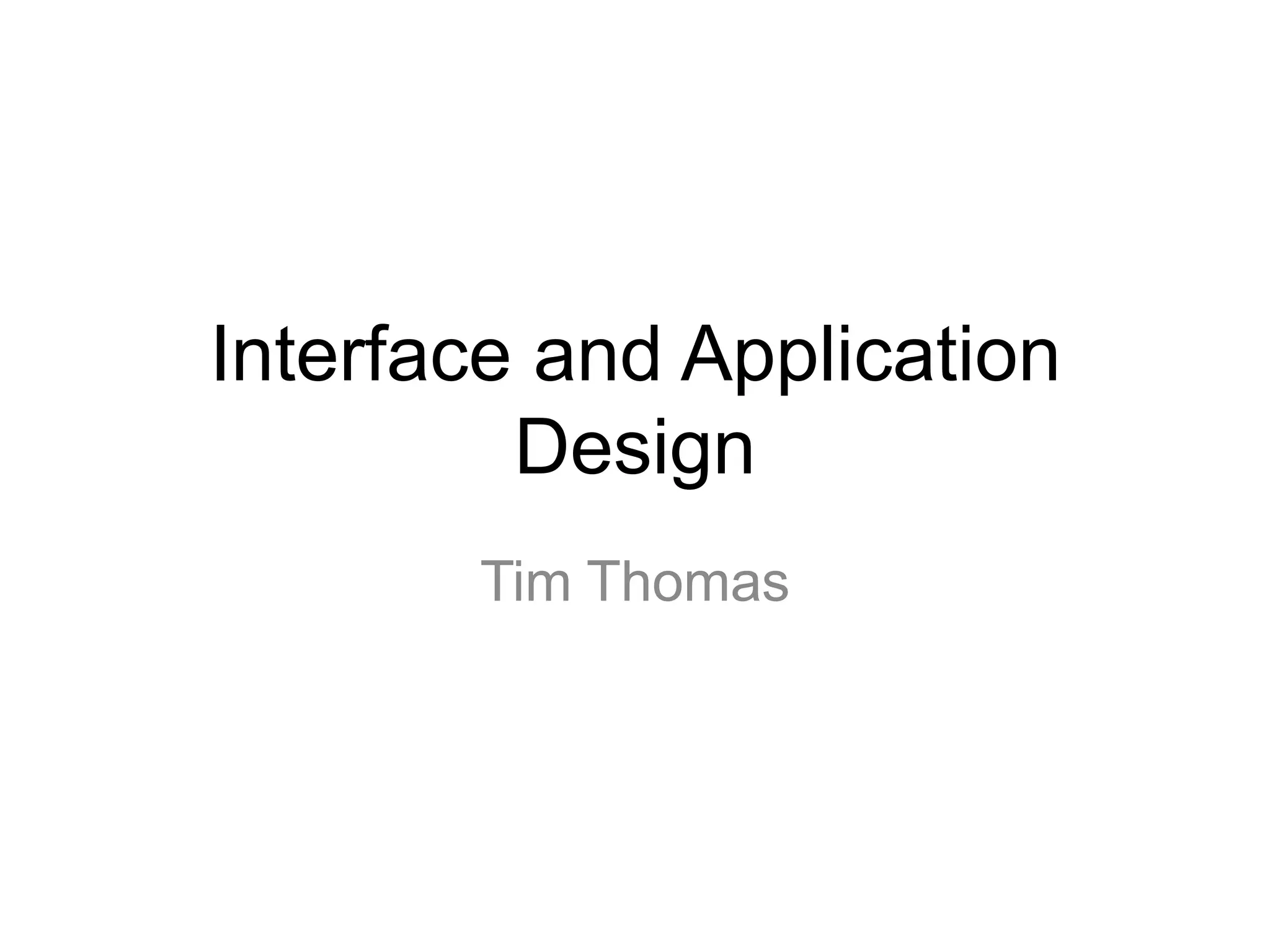 Interface and Application Design Review 1 | PPTX | Computer Software ...
