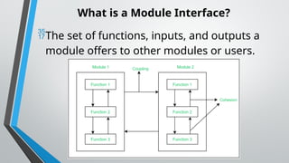 Interface and Module Design SIA 2 Lessons | PPTX