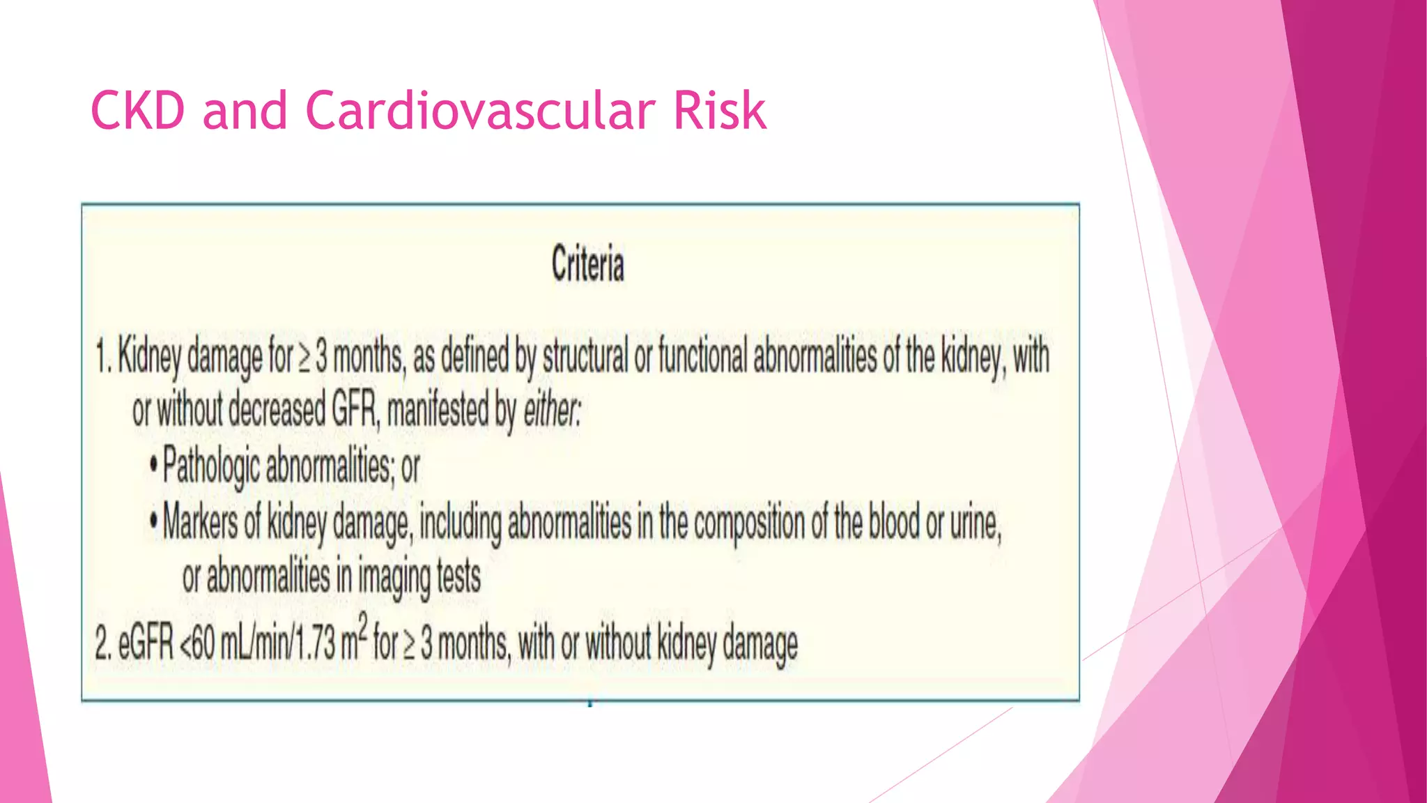 CKD and Cardiovascular Risk
 