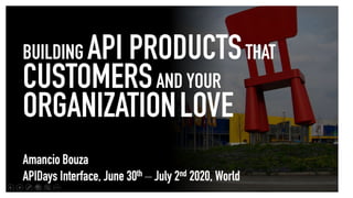 INTERFACE by apidays - Building the API Product that Customers and Your Organization Love by Amancio Bouza