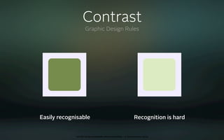 Contrast
                    Graphic Design Rules




Easily recognisable                                            Recognition is hard


             oct 8th 2009 cocoaheads wien presentation • © Samo Korošec 2009
 