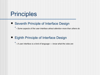 Interface design for the web | PPT
