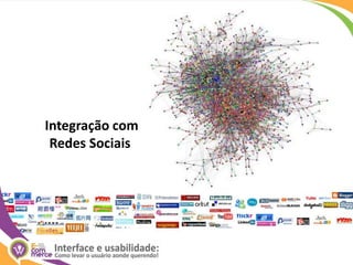  	Integração com            Redes Sociais