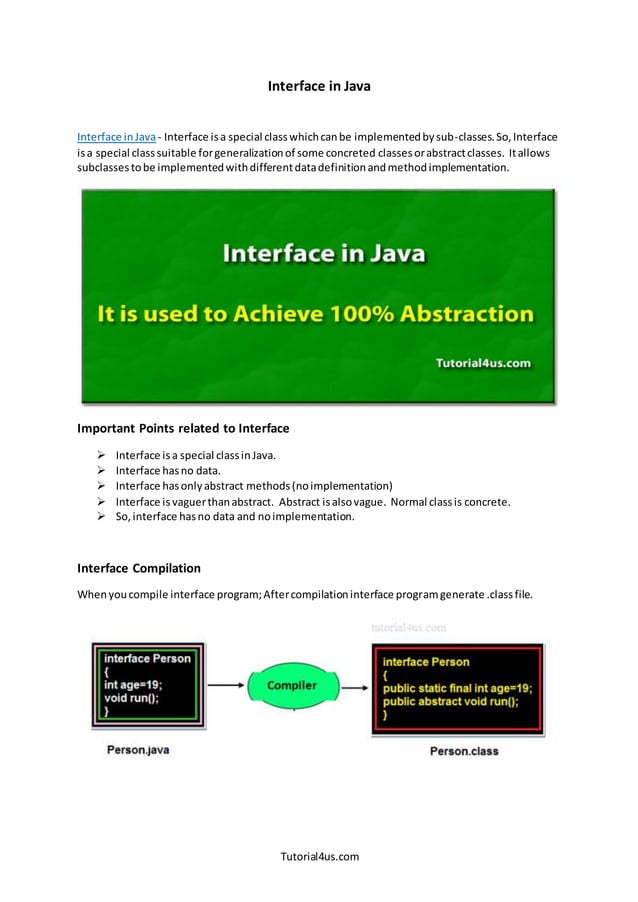Interface in java | PDF