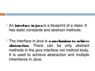 Interface in java | PPT