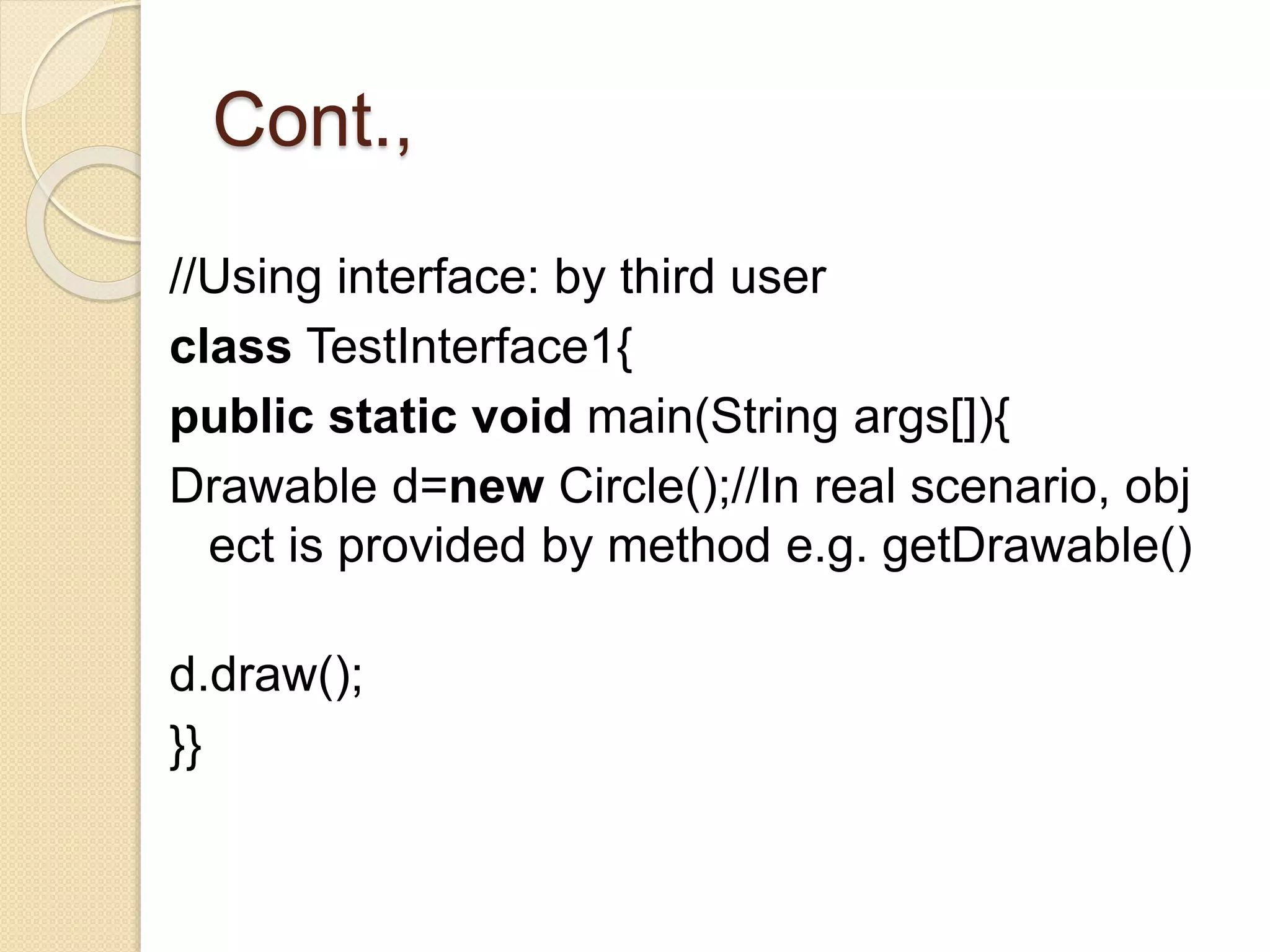 Interface in java | PPTX