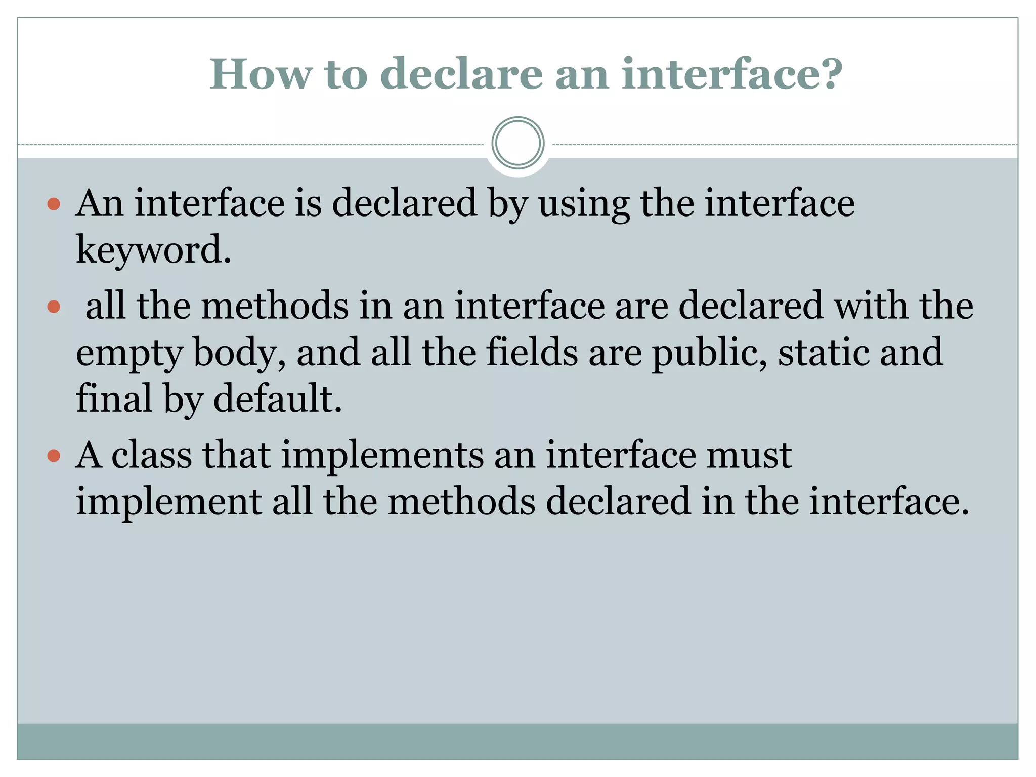 Interface in java ,multiple inheritance in java, interface ...