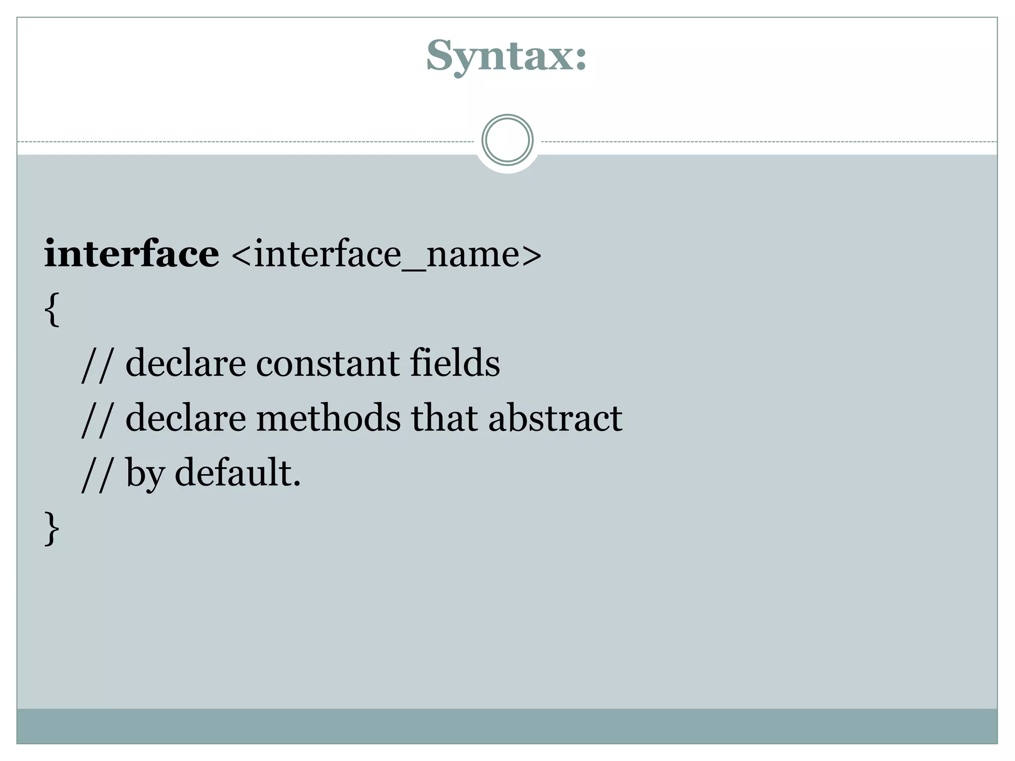 Interface in java ,multiple inheritance in java, interface ...