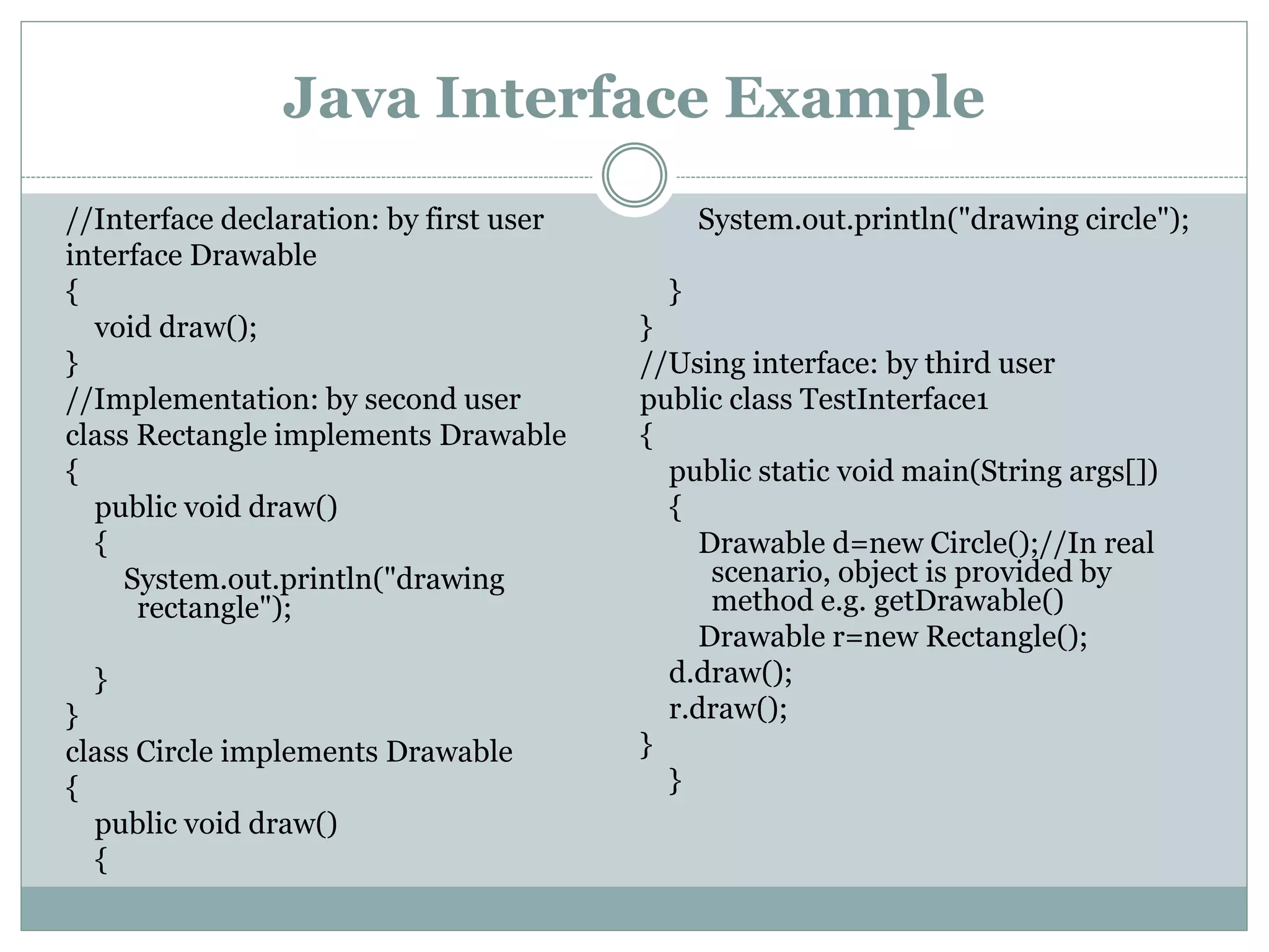 Interface in java ,multiple inheritance in java, interface ...