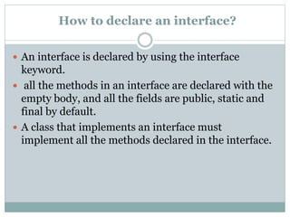 Interface in java ,multiple inheritance in java, interface ...
