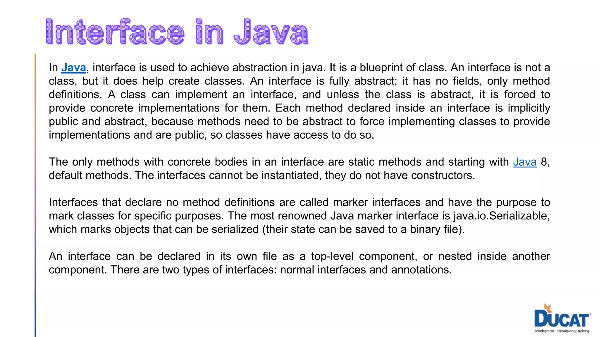 Interface in Java | PPT