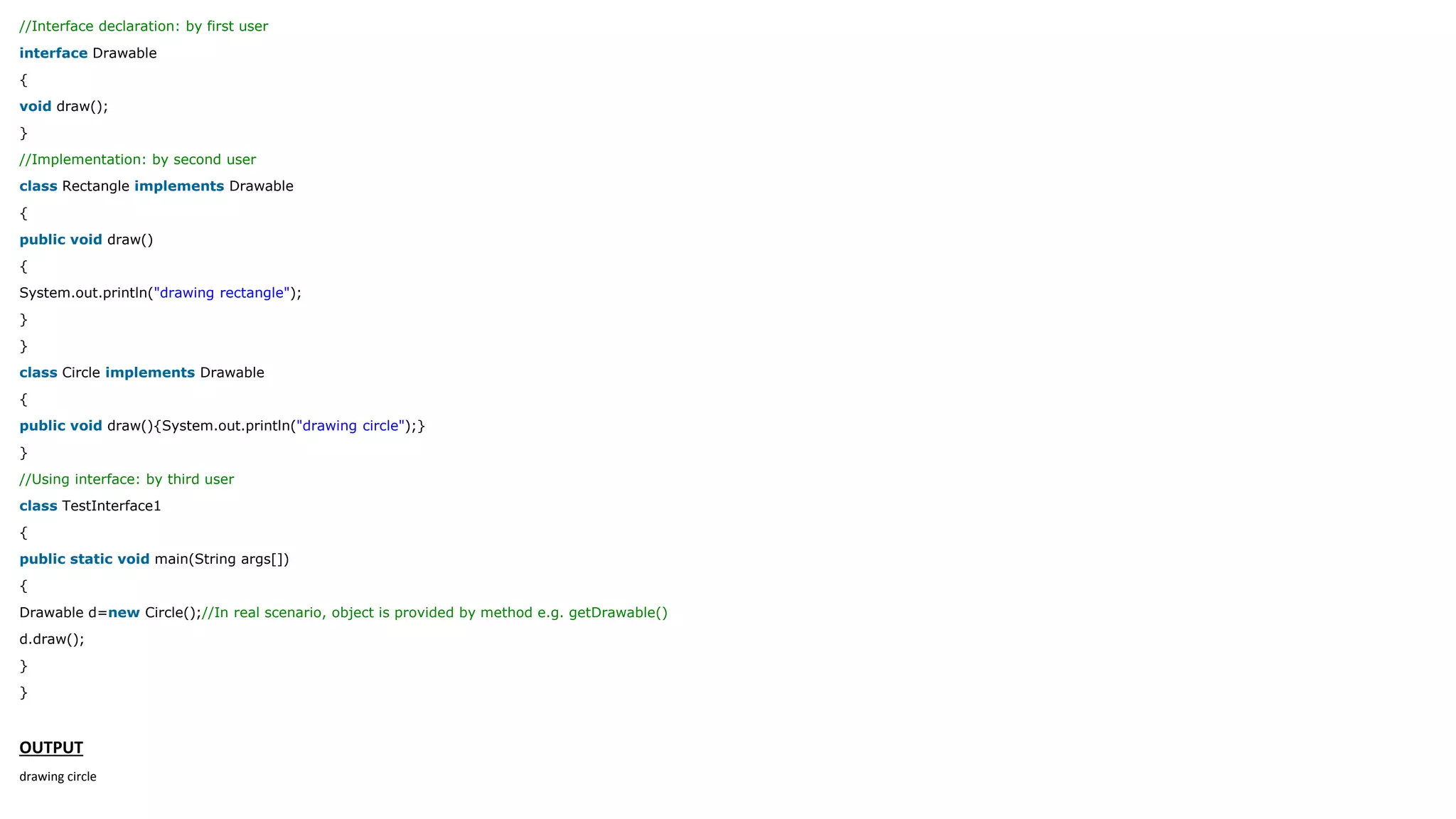 Interface in java | PPTX