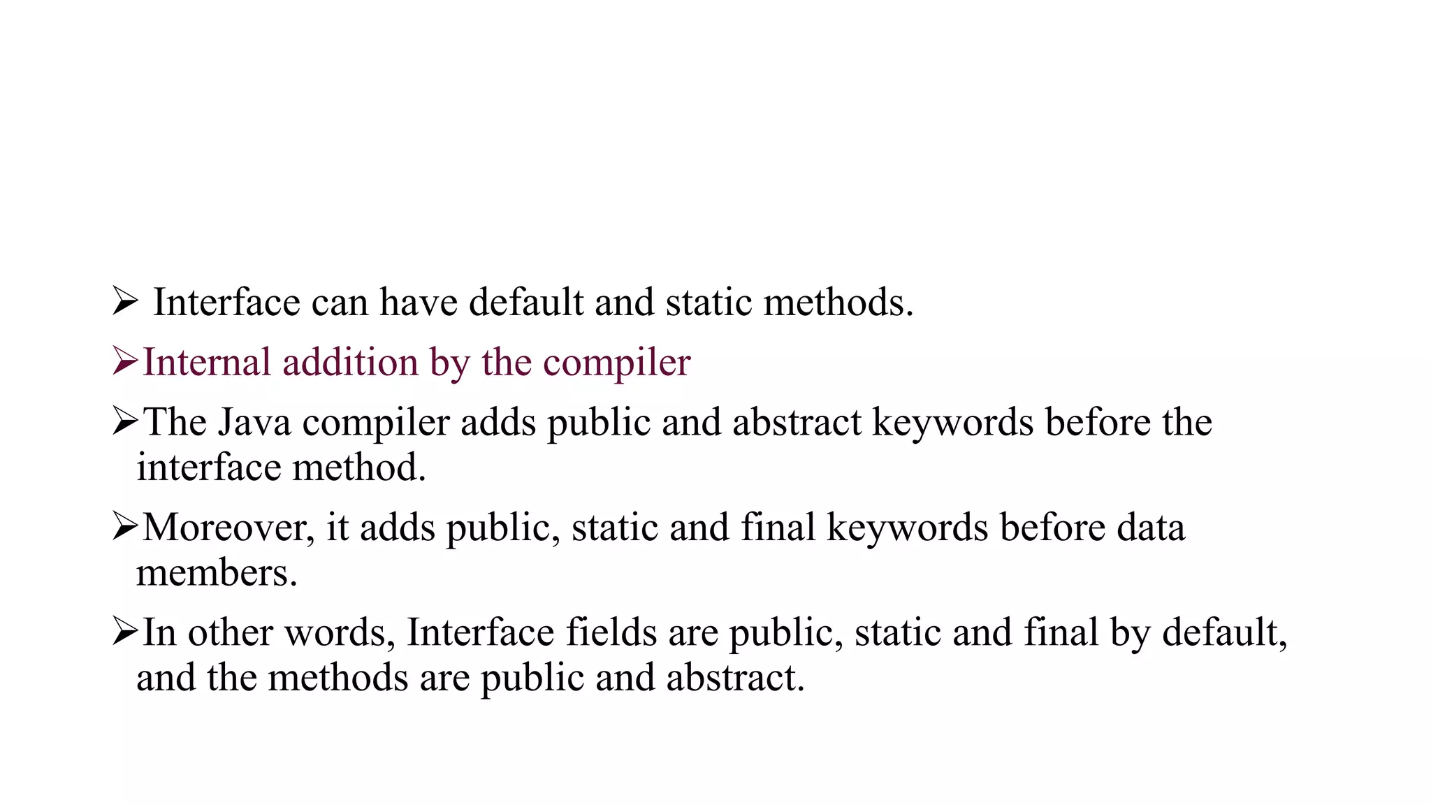 Interface in java | PPTX