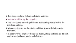 Interface in java | PPTX