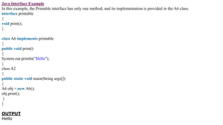 Interface in java | PPTX