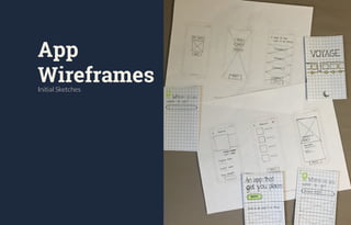 App
Wireframes
Initial Sketches
 