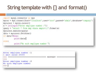Interface Python with MySQL connectivity.pptx