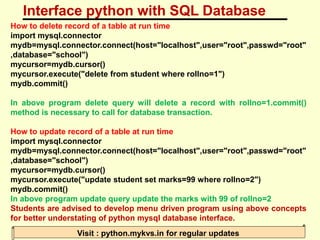 Interface python with sql database.pdf-- | PPT