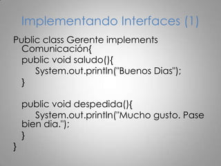 Interfaces en Java | PPT