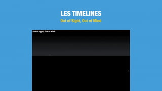 Out of Sight, Out of Mind
LES TIMELINES
 