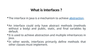 INTERFACES. with machine learning and data | PPT