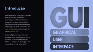 Introdução ao Uso da Classe JOptionPane para Interfaces Gráficas em ...