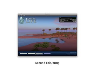 Second Life, 2003 
 