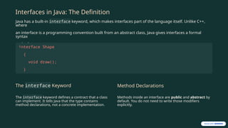 Comprehensive Guide to Interfaces in C++ and Java for OOP Mastery | PPTX