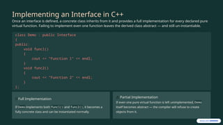 Comprehensive Guide to Interfaces in C++ and Java for OOP Mastery | PPTX