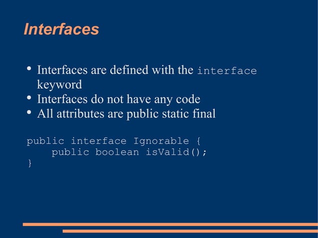 Interfaces In Java | PPT