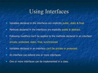 Interfaces & Abstract Classes | PPT