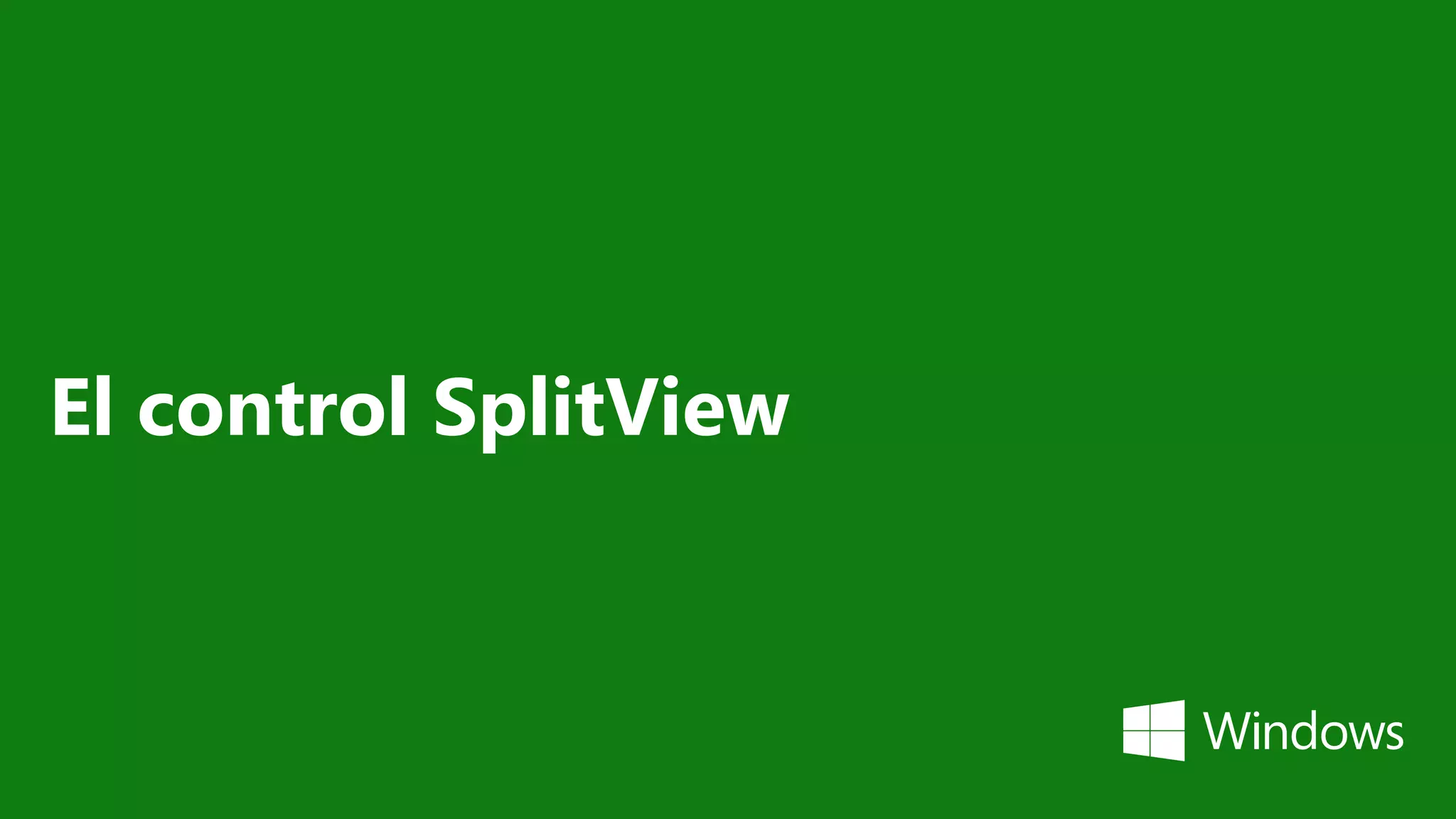 El control SplitView
 
