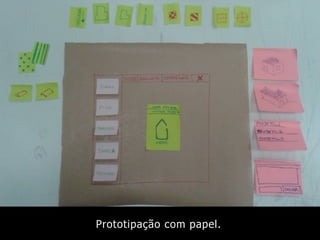 Prototipação com papel.
 