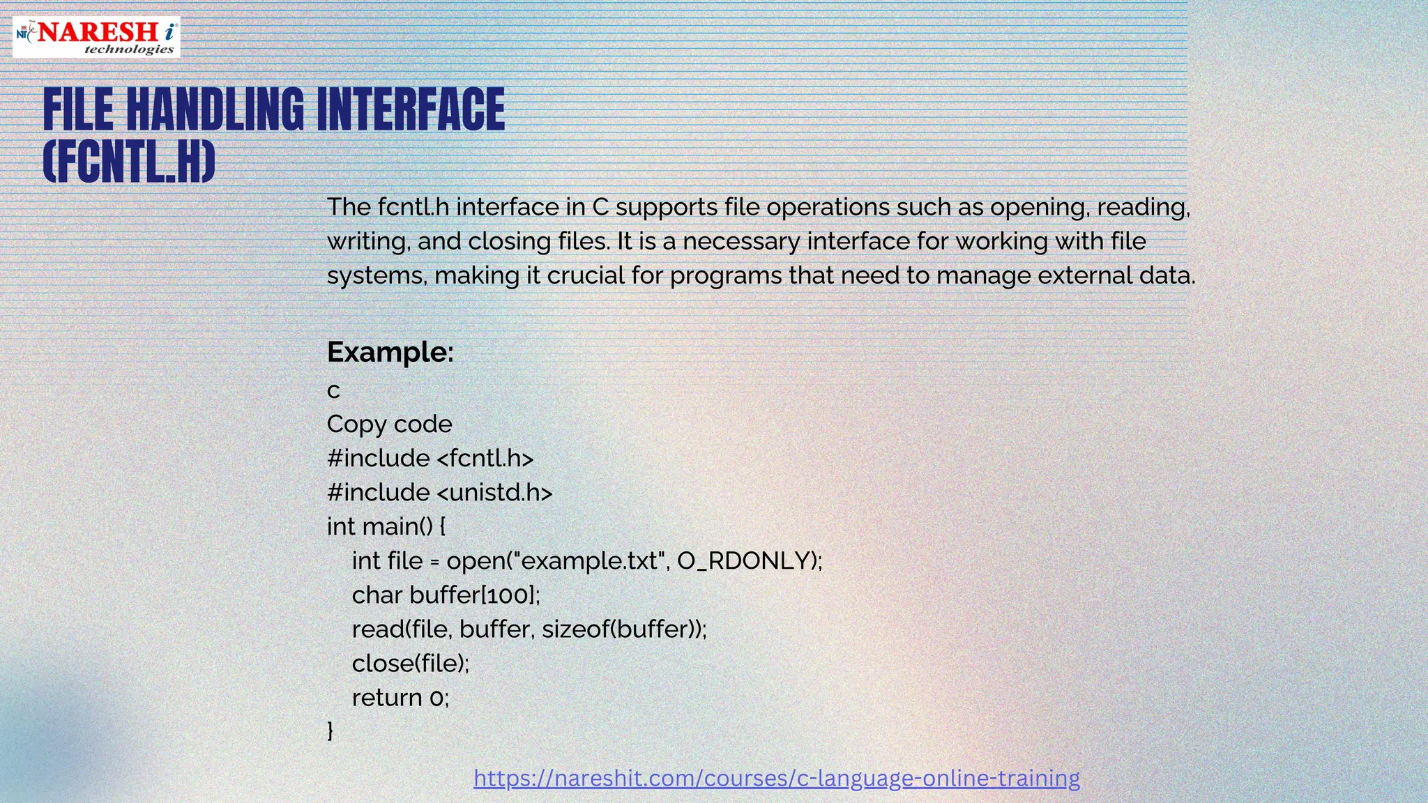 Design Interfaces in c in your real life- NareshIT | PPT