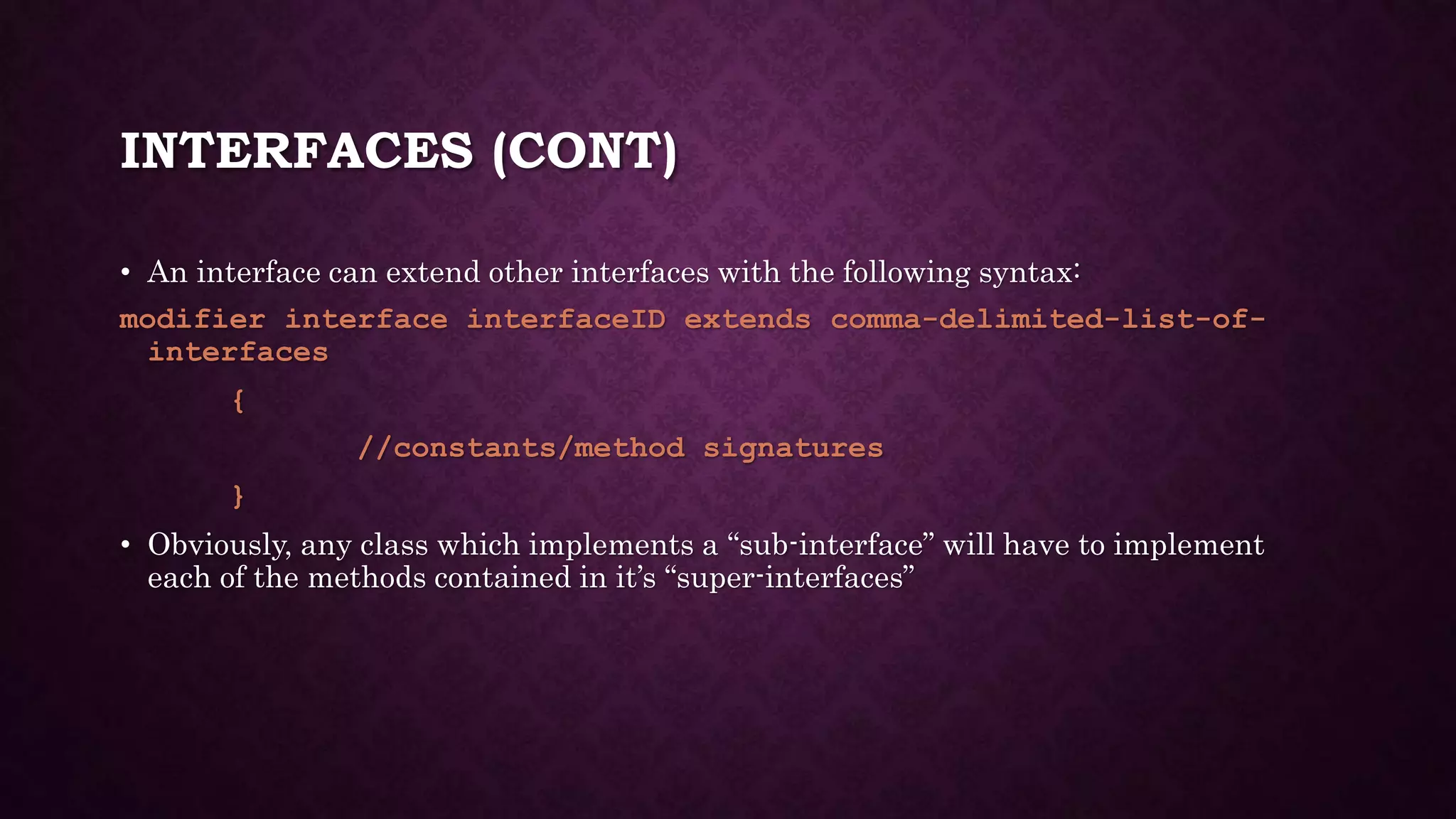 Interfaces in java | PPT