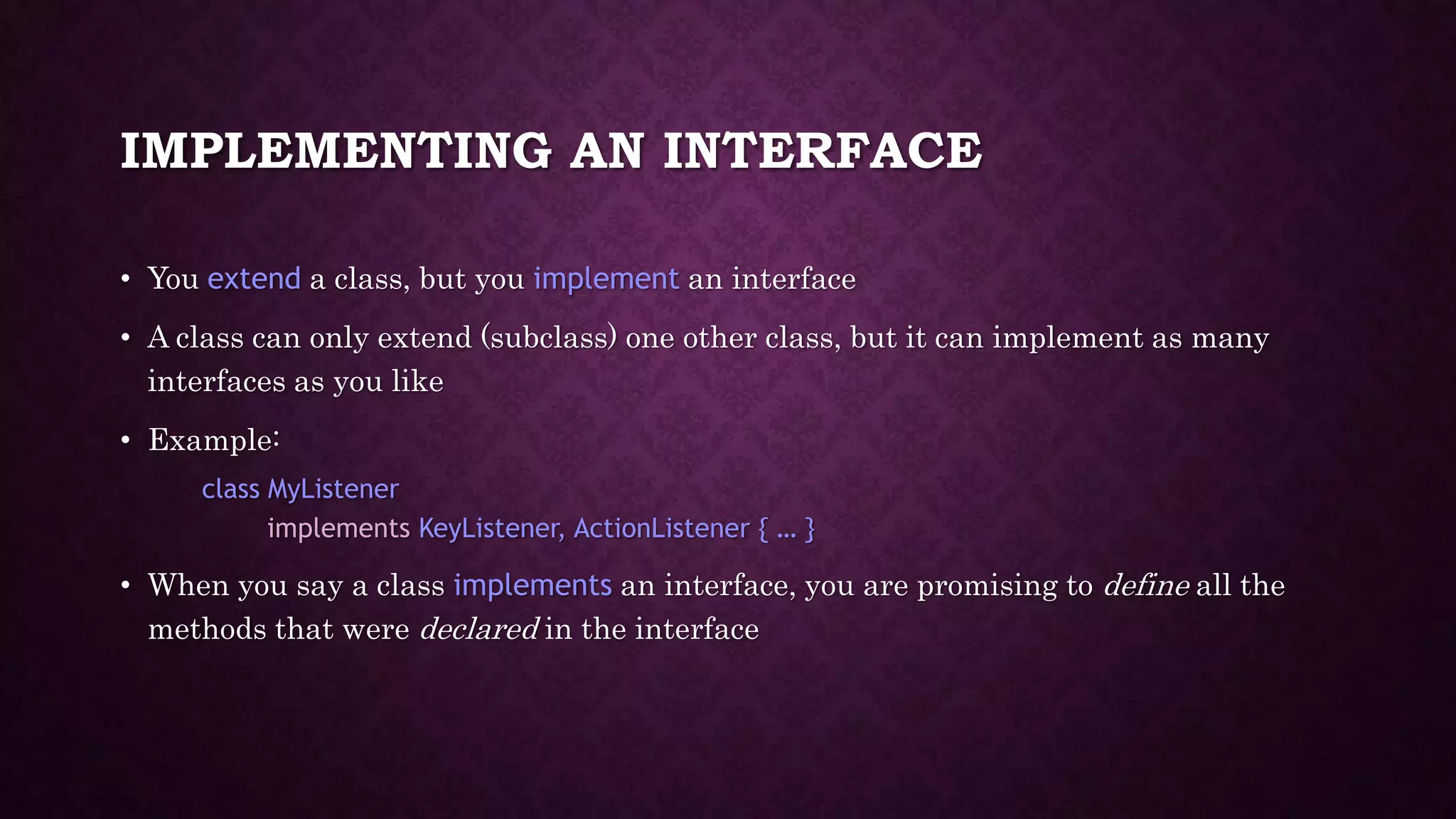 Interfaces in java | PPT