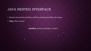 Interfaces in java | PPT
