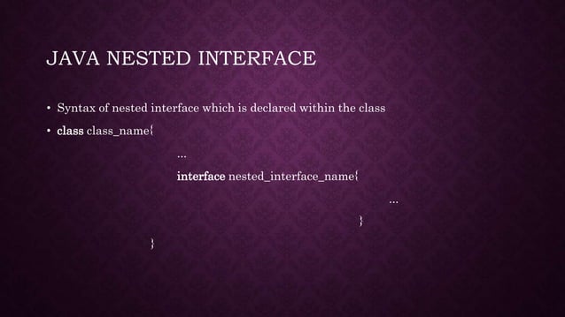 Interfaces in java | PPT