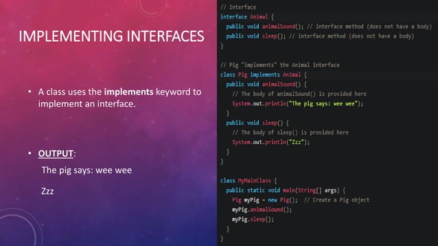 Interfaces in java | PPTX