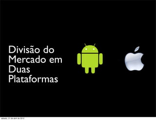 Divisão do
        Mercado em
        Duas
        Plataformas


sábado, 21 de abril de 2012
 