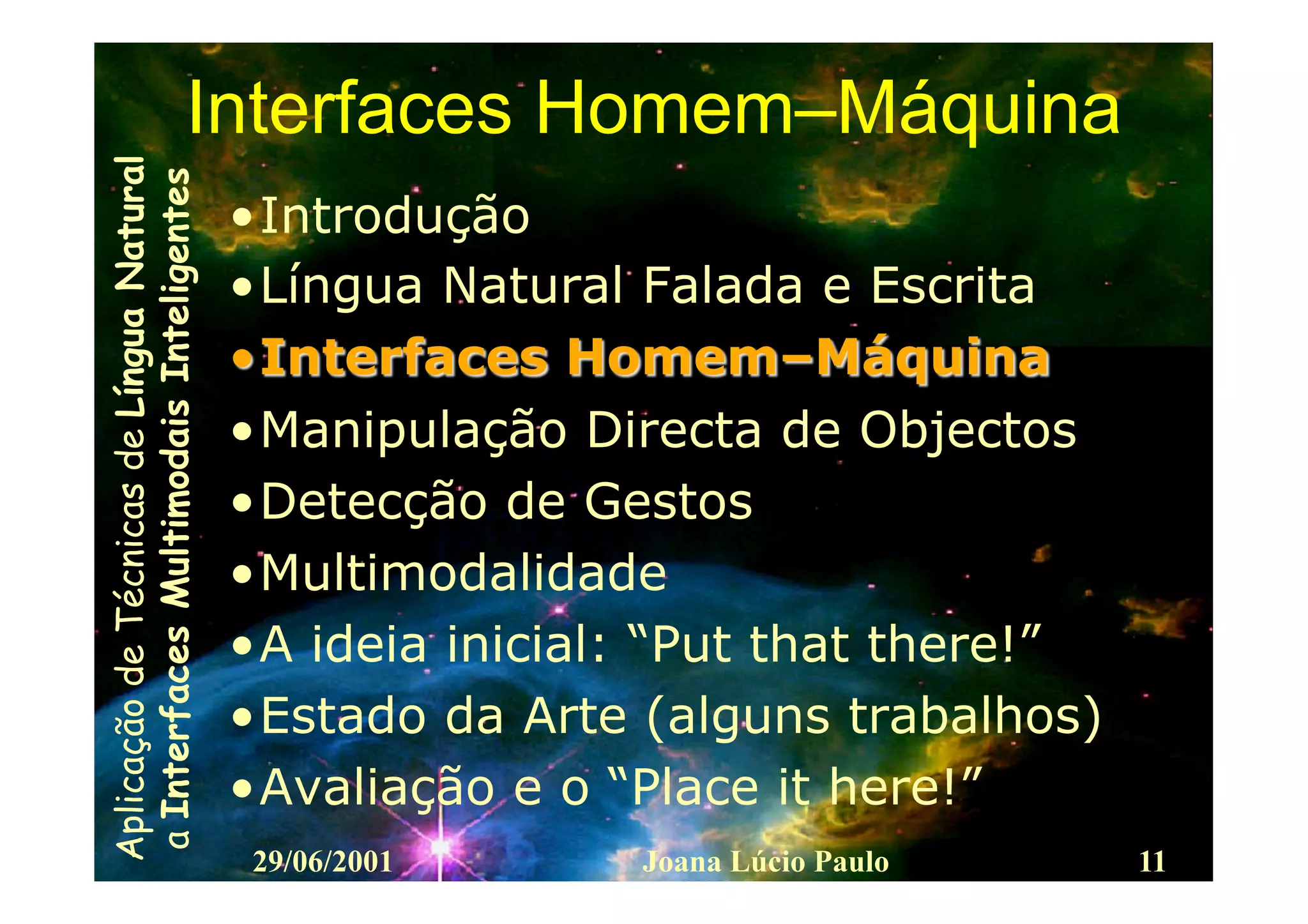 Interfaces Multimodais Inteligentes