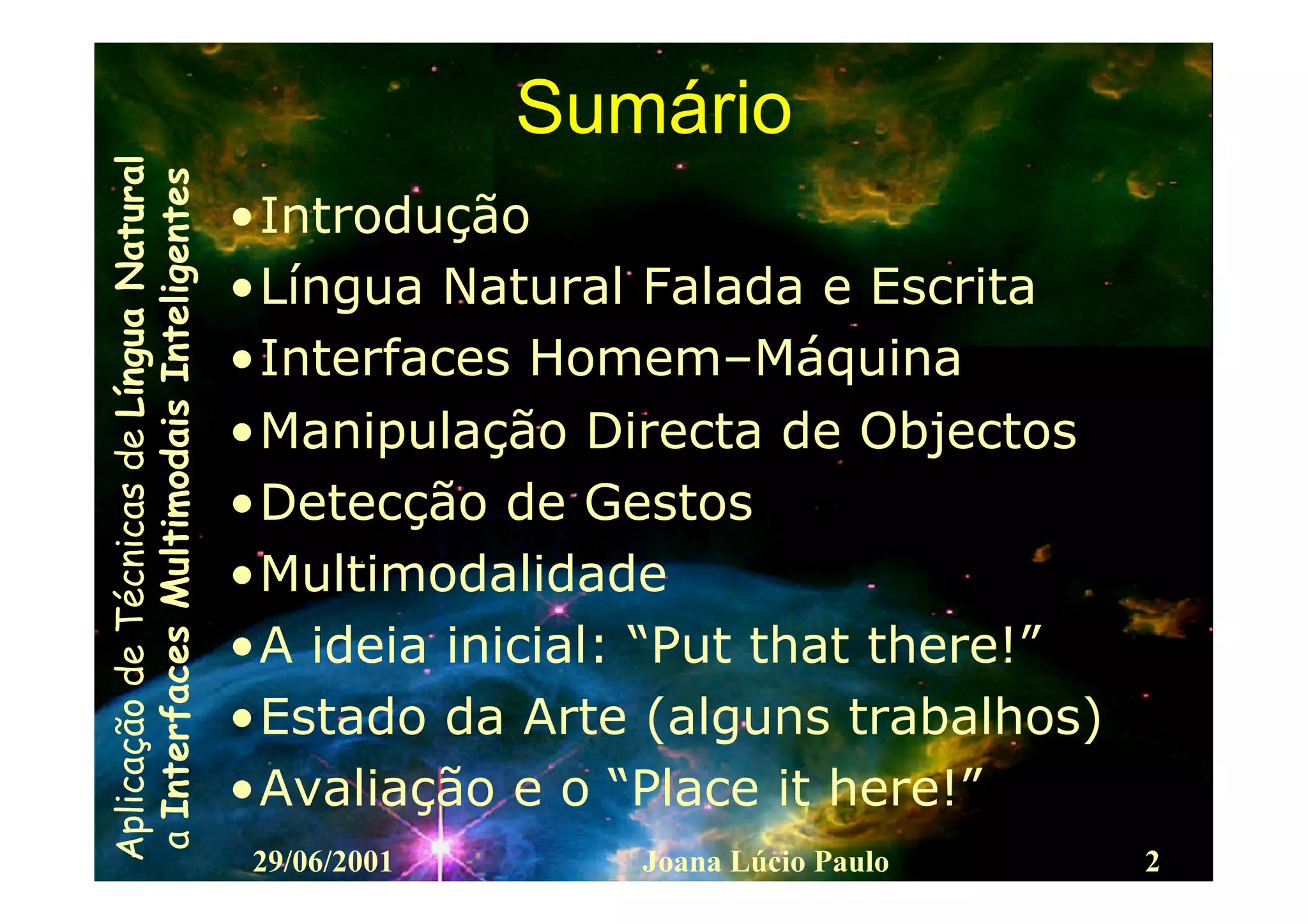 Interfaces Multimodais Inteligentes